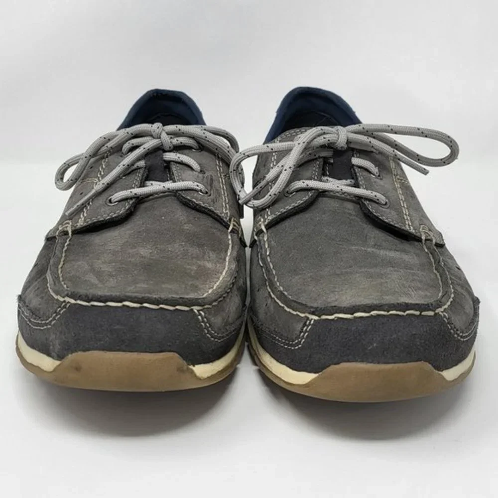 Clarks Ramada English Navy Nubuck‎ Casuals Blue Leather Mens Size 11.5